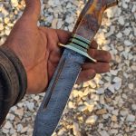 بهترین چاقوی طبیعت گردی با تیغه دمشقی|کارد مدل پیروز کاملا دست ساز | کوهیار