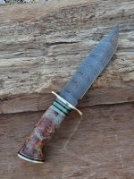 بهترین چاقوی طبیعت گردی با تیغه دمشقی|کارد مدل پیروز کاملا دست ساز | کوهیار - تصویر 2